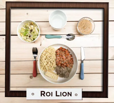 Assiette du menu Roi Lion